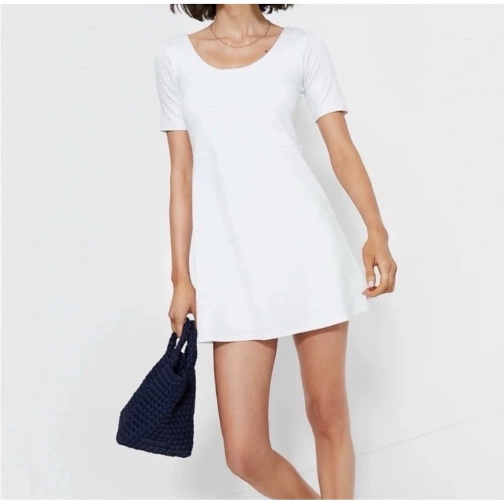 Tuckernuck Rosemary Sport Dress White NWT Small Built-in‎ Shorts Bra TN24-302